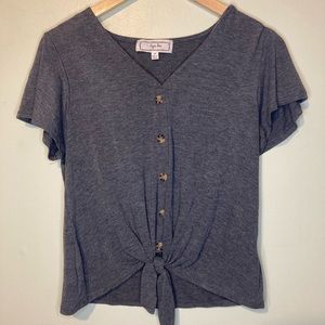 hippie rose grey t-shirt